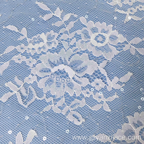 Chantilly Tulle Floral Lace Fabric for Dress